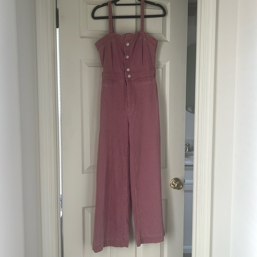 COPY - PAIGE x Pink Denim Wide Leg Jumpsuit size 26